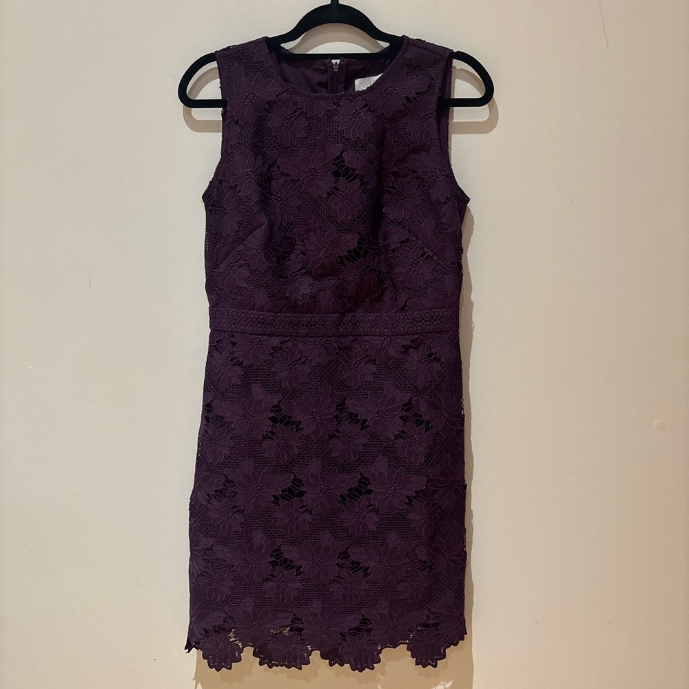 LOFT Lace Purple Dress